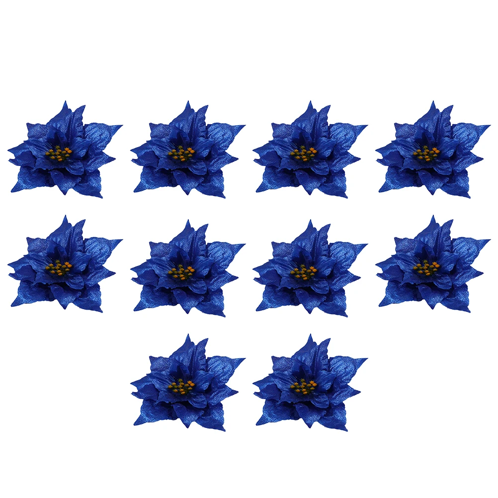 

10Pcs Simulated Flower Christmas Wreath Accessories Xmas Tree Adornment for Festival Decoration Lifelike Party Supplies