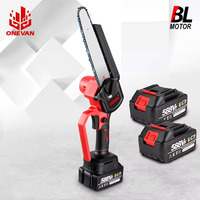ONEVAN 8Inch Brushless Electric Chainsaw 4500W Cordless Electric Saw Rechargeable Woodworking Power Tool For Makita 18V Battery