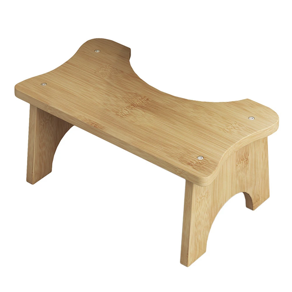

1pc Kids Toilet Non-Slip Bamboo Footstool For Children Small Household Stool Easy Clean Practical Bathroom Support Step