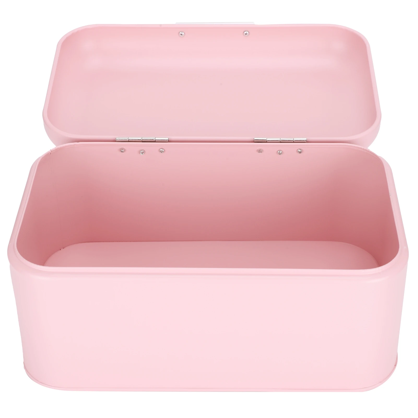 Bread Storage Box Pink Iron Bread Container Organizer Non‑Toxic Retro Household Storage Case Kitchen Accessories