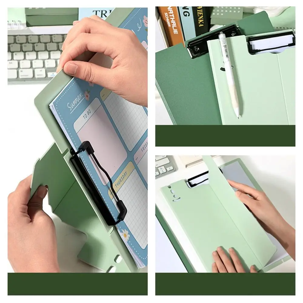 Business Writing Pad Stand File Folder Clipboard Folding A4 Board Clip Folder Portable Document Paper Display Stand Office