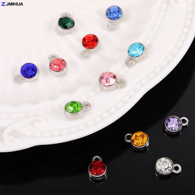 24pcs Crystal Birthstone Pendants Charms Jewelry Making Accessories For DIY Earrings Bracelets Anklets Necklaces Supplies