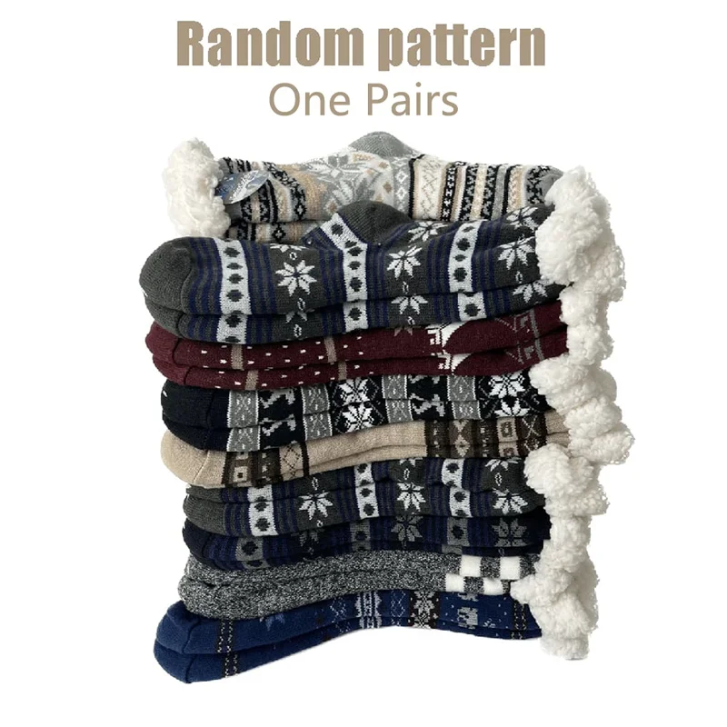 

Нечеткие носки, зимние теплые снежинки, пушистые хлопковые мягкие рождественские домашние носки, толстые плюшевые нескользящие забавные мужские тапочки, мужские носки