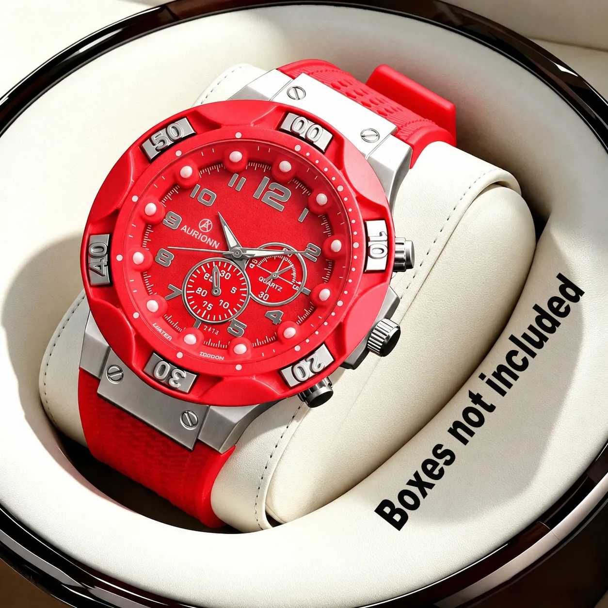 1Pc Men's Fashionable Trendy Round Dial Quartz Watch for Daily Wear, Parties, Valentine's Day, Easter, Christmas, New Year's Day, Halloween, Ramadan, a Gift for Friends and Family