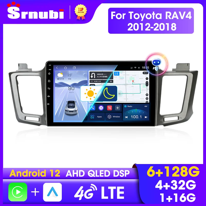 

Автомагнитола Carplay для Toyota, мультимедийный видеоплеер на Android 10, с GPS, DVD, для Toyota RAV4, Rav 4, XA40, 5, XA50, 2013, 2014, 2015-2018, типоразмер 2 din