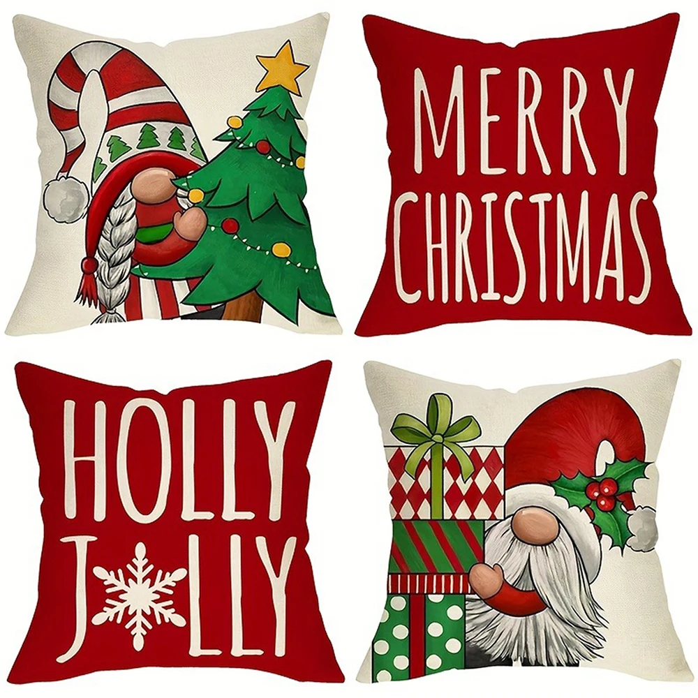 Christmas decoration pillowcase Merry Christmas New Year Gift Christmas Dwarf Pillow Cover Home Room Sofa Cushion Cover