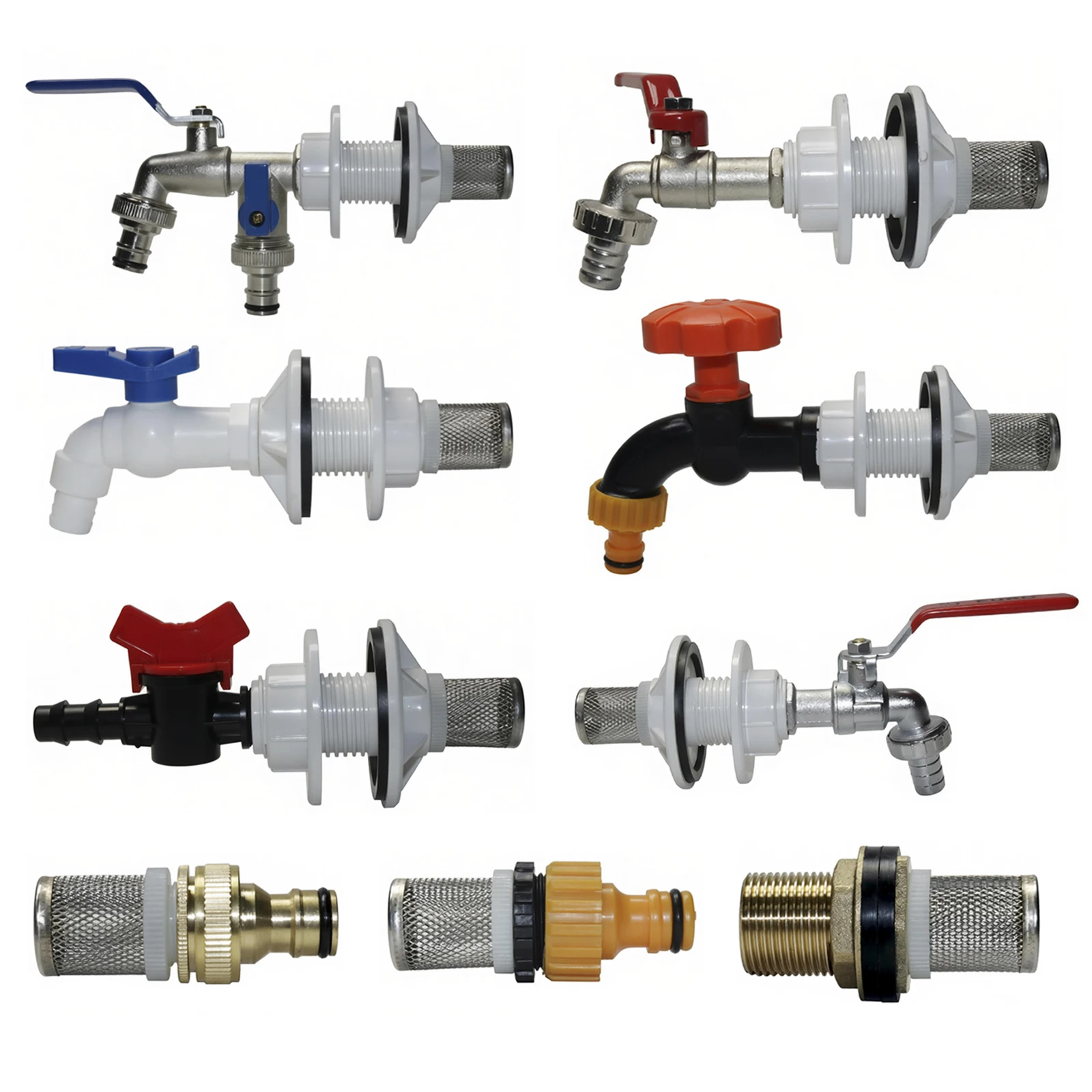 16mm Nipple IBC Tank Tap Adapter Thread Connector Valve 15mm hose Rainwater Collection Bucket Tap Garden Hose Tank Fitting