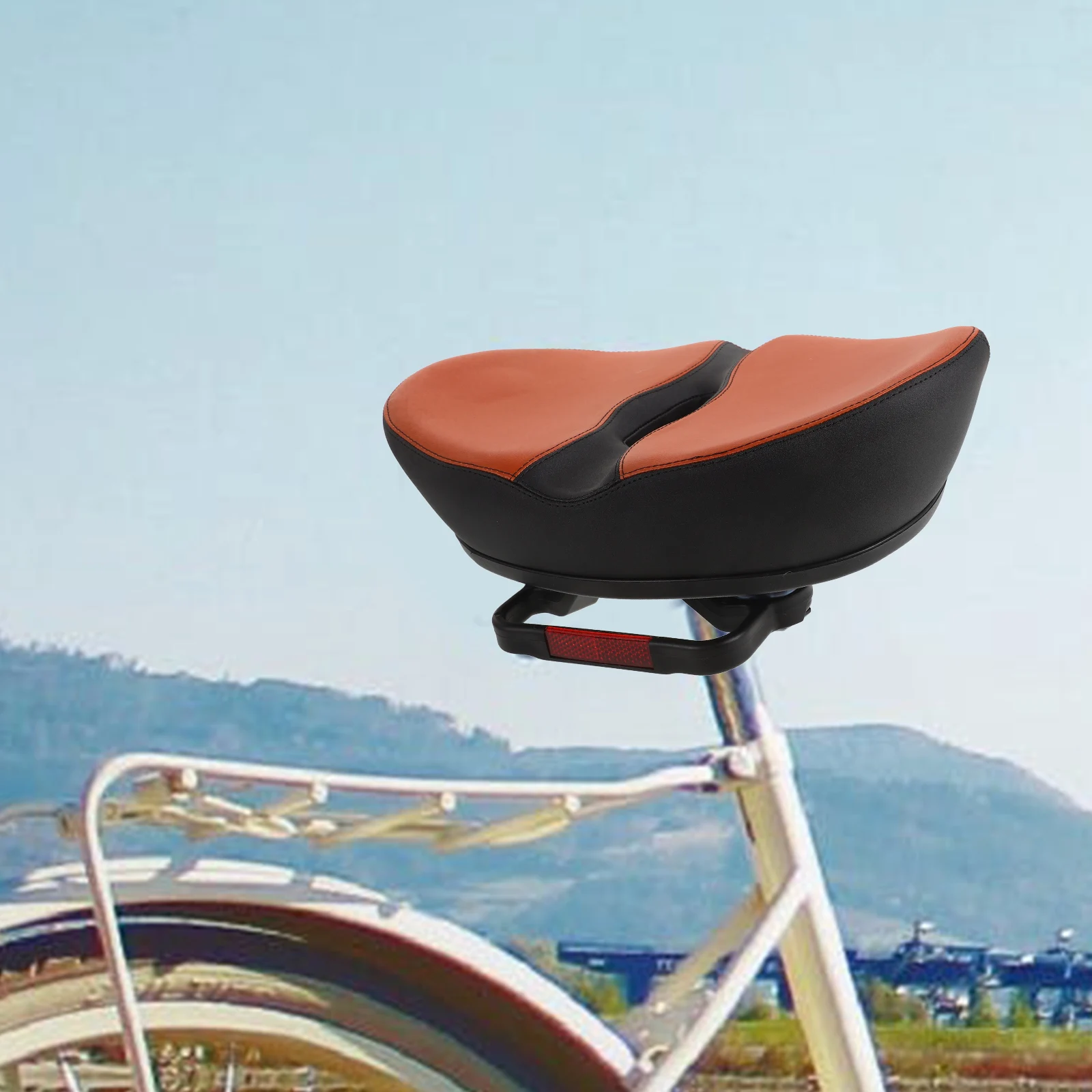

Noseless Padded Comfortable Bicycle Wide Bike Seat Cushion Cushion Wide Bike Seat Electric Shockproof Durability