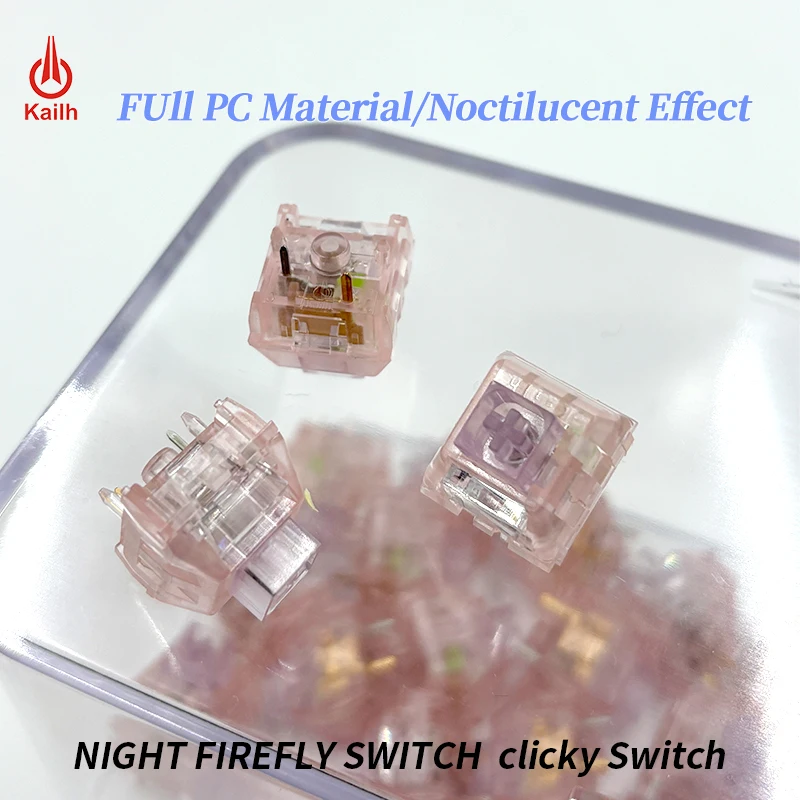 

Kailh Box Night Firefly клавиатурный переключатель Clicky 60 г RGB для DIY механическая клавиатура SMD 5 контактов MX люминесцентные переключатели