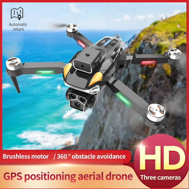 N608S 8K Drone HD Three Camera GPS Professional Drone 5G Wifi Obstacle Avoidance Brushless Foldable Quadcopter 1 km distance