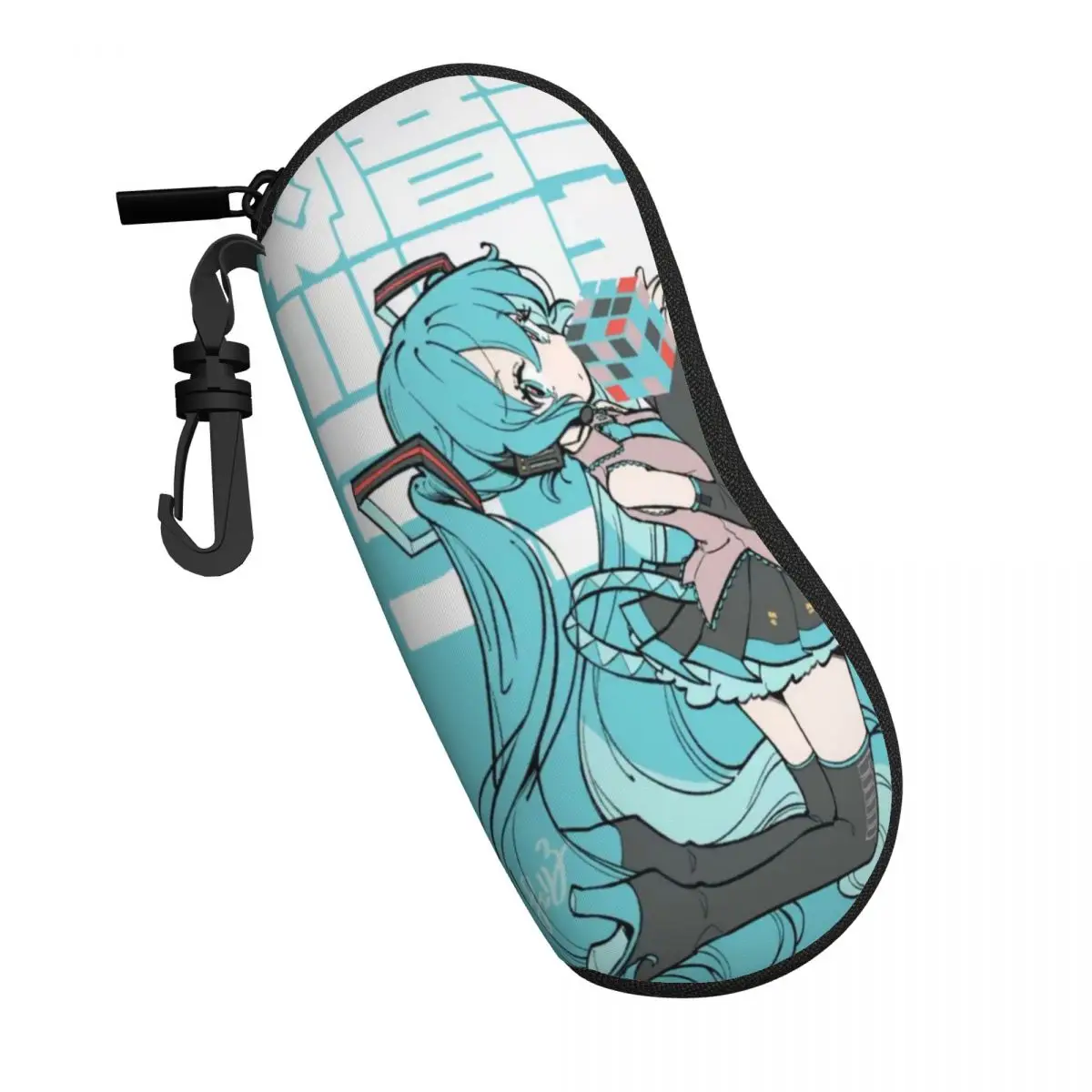 Custodia per occhiali portatile Soft Shell Hatsune Miku: custodia per occhiali leggera e adatta ai viaggi con design di facile accesso