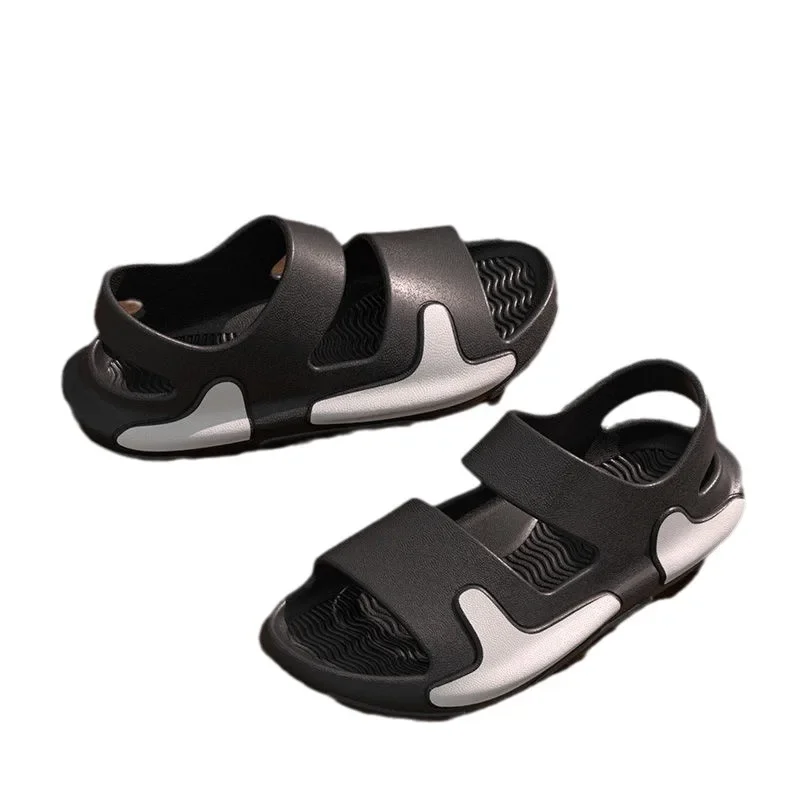 Zapatillas de verano para hombre, zapatos de suela gruesa con agujeros, EVA, antideslizantes, Baotou, para exteriores, Playa y jardín, 2024