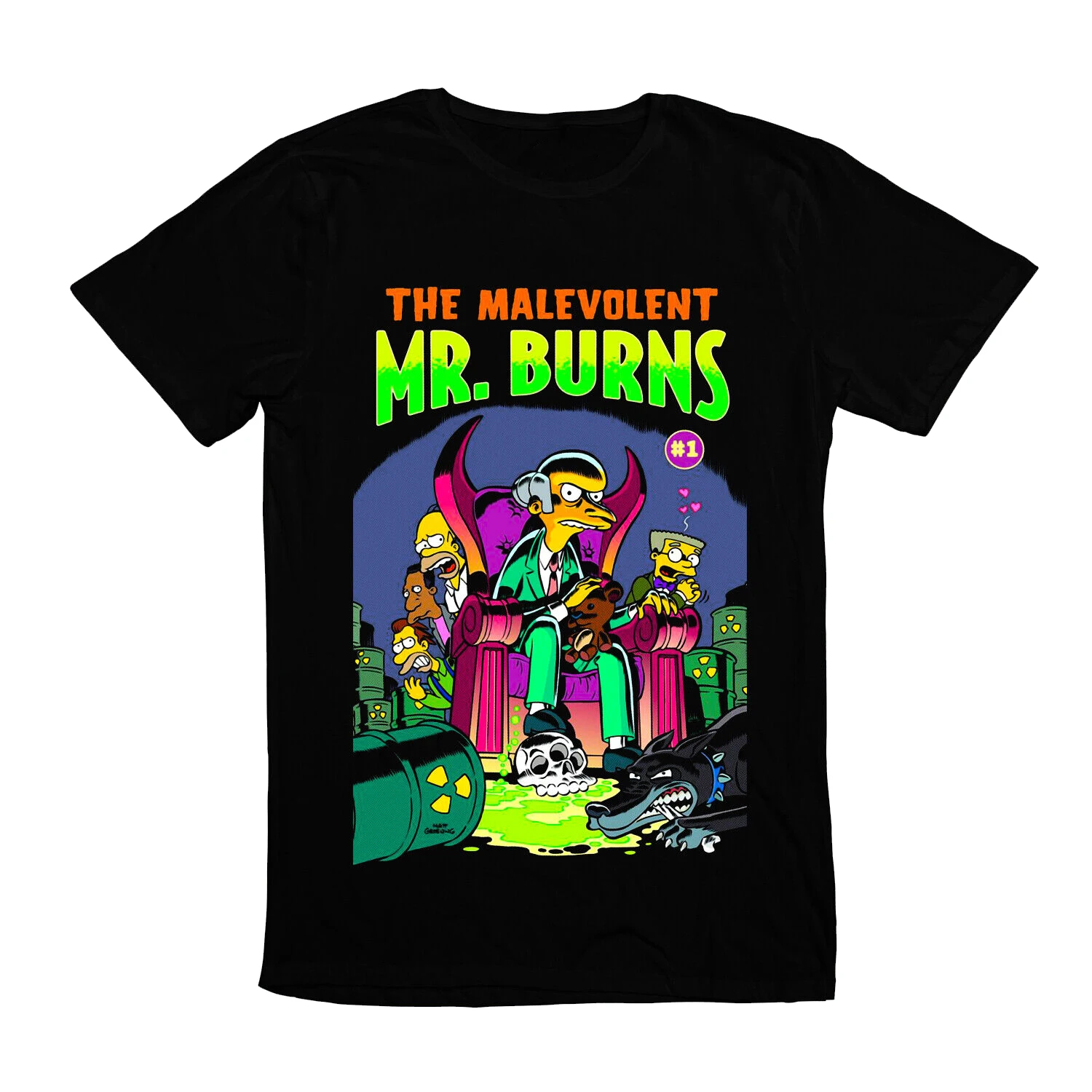 Men Cartoon The Malevolent Mr Burns Simmpson T-Shirt