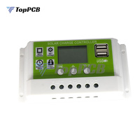 30/20/10A LCD display solar charger Lead acid AGM GEL Iron li-ion lithium battery PWM 12v24v auto solar charge controller USB 5V