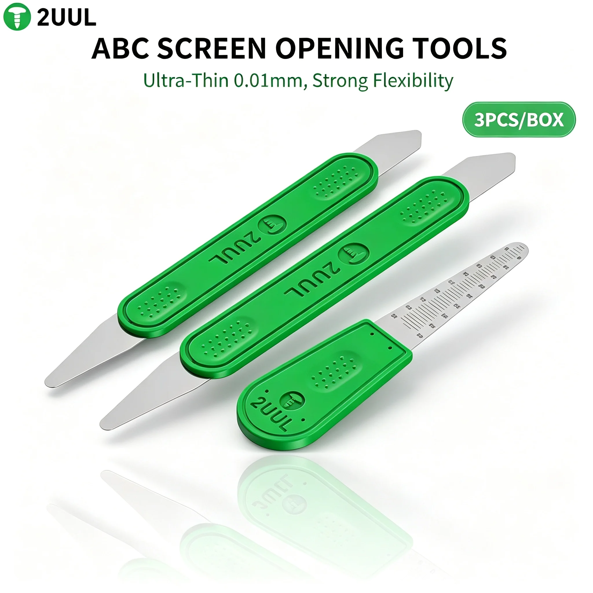 2UUL DA89 ABC 0.01 Mm Thickness Pry Blade Opener for Mobile Phone Screen Frame Bracket Separation Dismantling Repair Tool Set