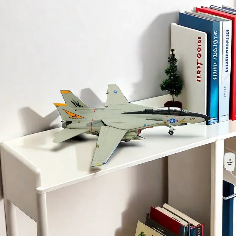 2024 New Diecast 1:200 Scale HG6641 U.S Navy F-14A Tomcat Fighter Alloy Finished Simulation Model Souvenir Gifts for Adult Boy