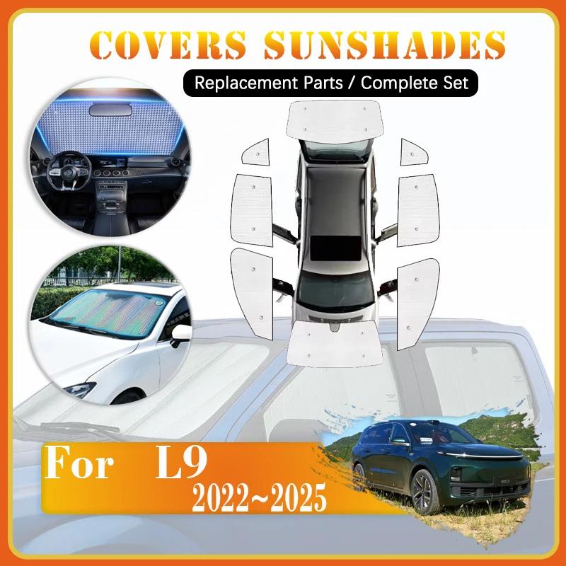 

For Li L9 Lixiang L9 2022 2023 2024 2025 Car Sun Shade Sunscreen Window Visors Sun Covers Thermal insulation Mat Car Accessories