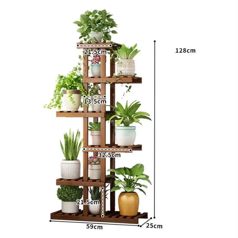 Flowers Wooden Support Plant Shelving Indoor Display Balcony Home Plant Shelf Garden Veranda Etagere Plante Outdoor Furniture