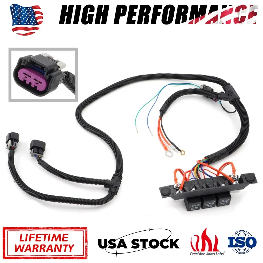 

For 99-06 GM Dual Electric Fan Kit Harness Yukon Silverado Sierra Tahoe Chevy