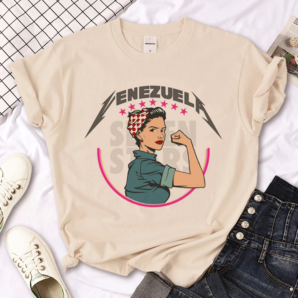 Venezuela Tee women graphic top girl anime y2k streetwear clothes