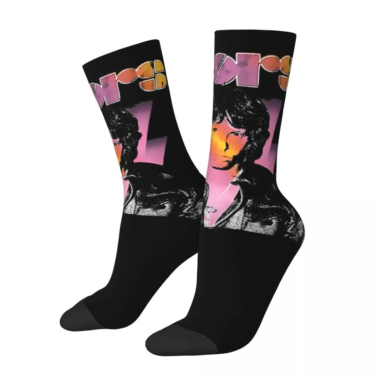 

Cool Stay Old Stay Cool 60s Music Football Socks Rock Jim Morson The Doors Band Polyester Crew Socks for Unisex