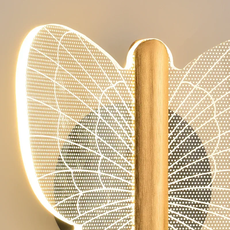 

Butterfly Black Wall Light Nordic Luxury Living Room Bedroom Gold Sconce Wall Lamp Aisle Hallway Home Indoor Decor Lighting 6pa