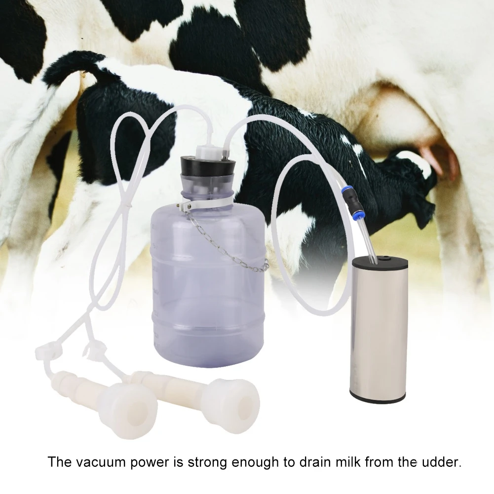 

Goat Sheep Cow Milking Kit Portable Vacuum Pulse Pump Milking Machine Electric Impulse Milker