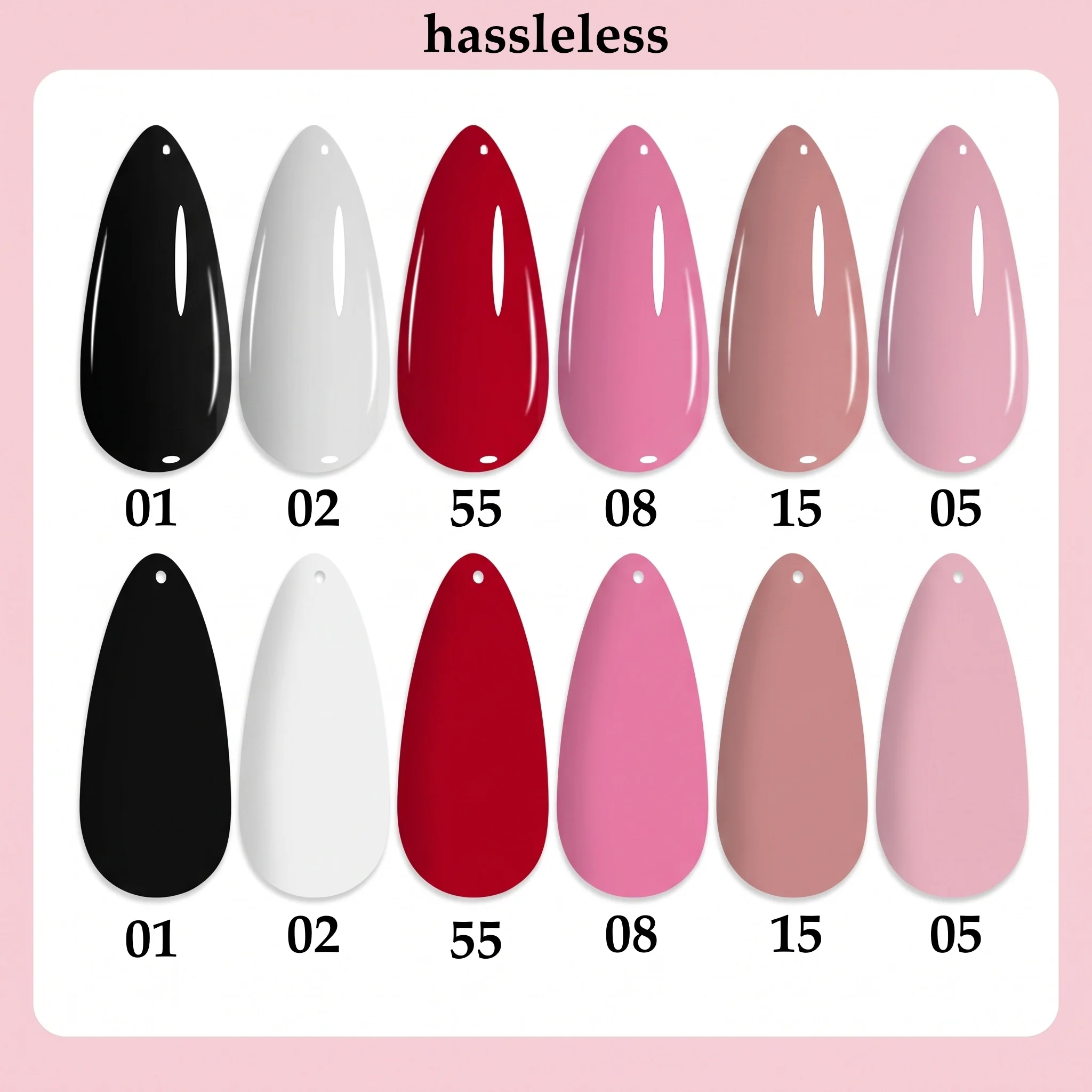 Hassleless 6Pcs 0.5 oz Nail Polish, Suitable for Beginner Nail Technicians and Salon Use, Can Be Used for Both Fingernails and Toenails, Is an Ideal Gift for Birthdays, Easter, and Thanksgiving 3