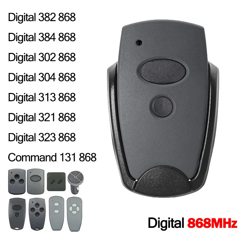 

868MHz Digital 302 304 313 321 323 382 384 Command 131 868 Garage Door Remote Control Transmitter 868.3MHz Rolling Code