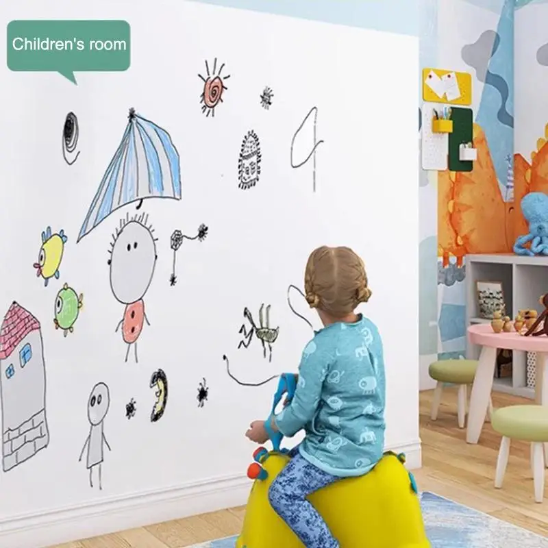 【Electrostatic Whiteboard Sticker Reusable PP Teaching Graffiti Drawing Board Removable Household Erasable Whiteboard】
