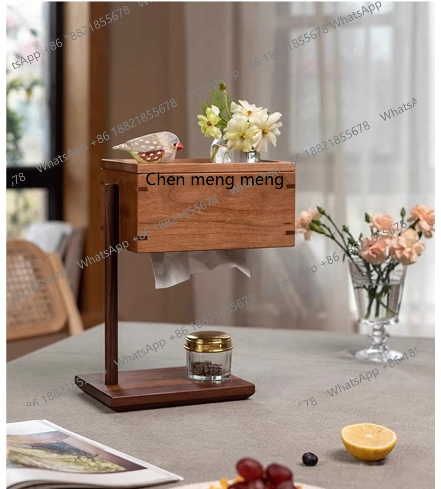 X Desktop storage box Solid wood paper towels, pumping paper box Chinese large capacity