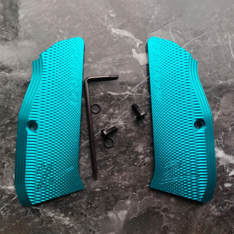 CNC Machined Aluminum CZ Shadow 2 Grips Aluminum Grips for CZ 75 Full Size, SP-01 Series, Shadow 2, 75B BD, Screws Included