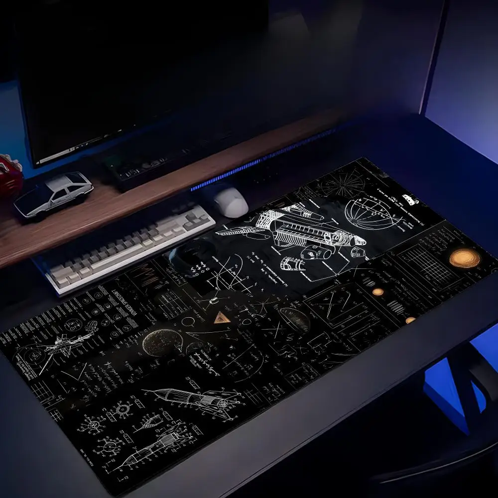 Oversized personalized gaming computer keyboard pad for office use with locked edge mouse pad