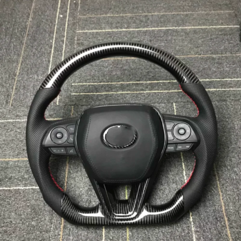 For Toyota Reiz Camry Corolla Rayling Asia Dragon Crown Highlander carbon fiber steering wheel modification