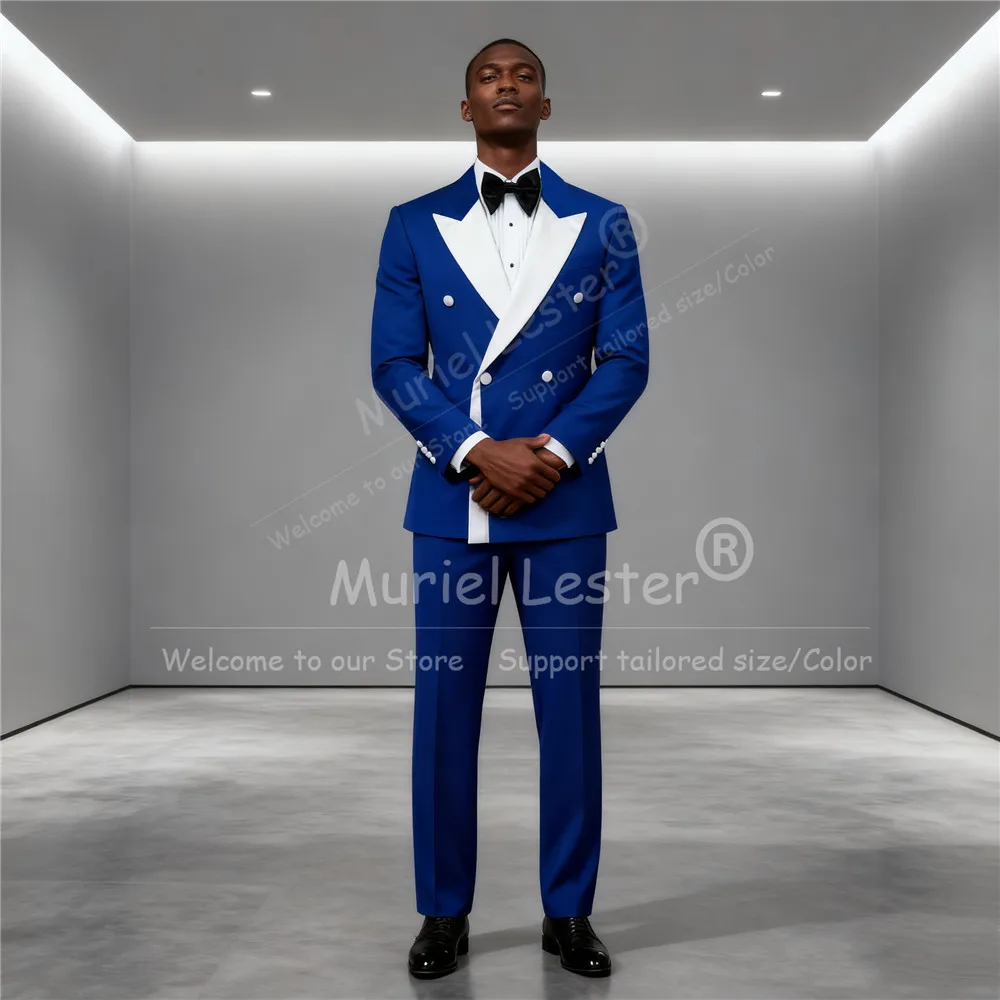 الذكور تصميم الأزياء دعوى الملابس للرجال مزدوجة الصدر سترة السراويل 2 قطعة زي أوم العريس مخصص الزفاف البدلات الرسمية