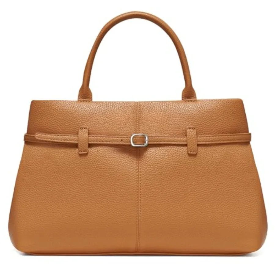 

CHUNLI Satchel Purses for Women Medium Crossbody Handbag with Detachable Shoulder Straps Ladies Vegan Leather Top Handle Work B