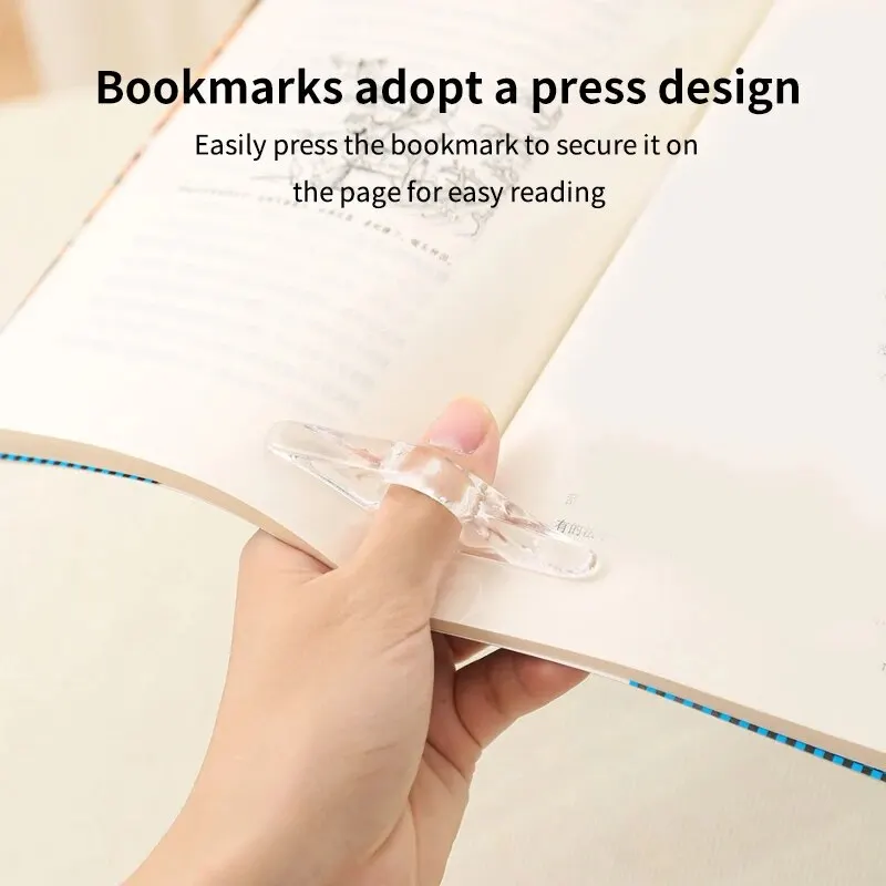 Pemegang buku jempol, penanda buku Tekan akrilik 1 buah, alat membaca