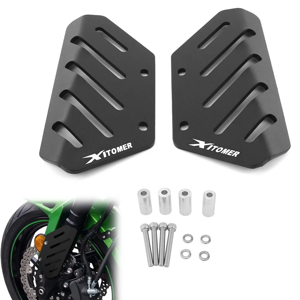 Motorcycle Aluminium Front Fork Shock Absorber Guard Protective Cover For KAWASAKI VERSYS 650 VERSYS 1000 Versys1000 2015-2026