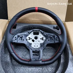 TCR Steering Wheel Nappa Leather For Volkswagen Golf 7 7.5 GTI GTD GTE R 2013-2020 Polo GTI Tiguan Passat
