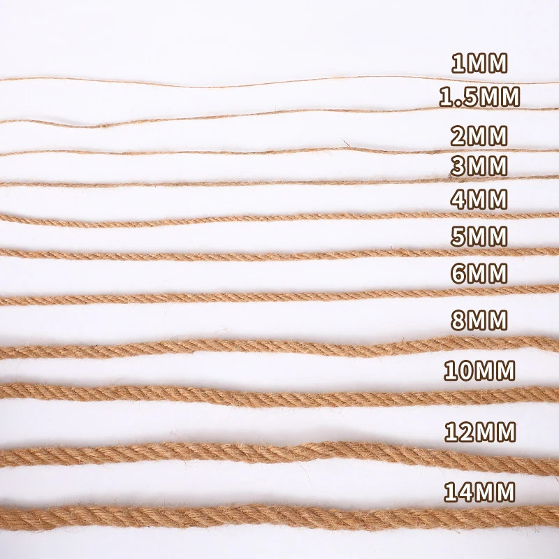 10Meters Jute Rope Cord String Twine Burlap Sewing DIY Wedding Party Decoration Handwork Gift Jute Rope Ribbon Bows Decor