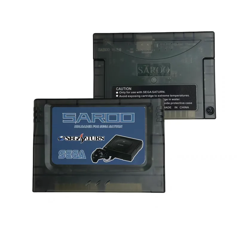 

SAROO Sega Saturn Game Console Flash Cartridge SS Drive-Free Board Disk Black Case Brand New Card
