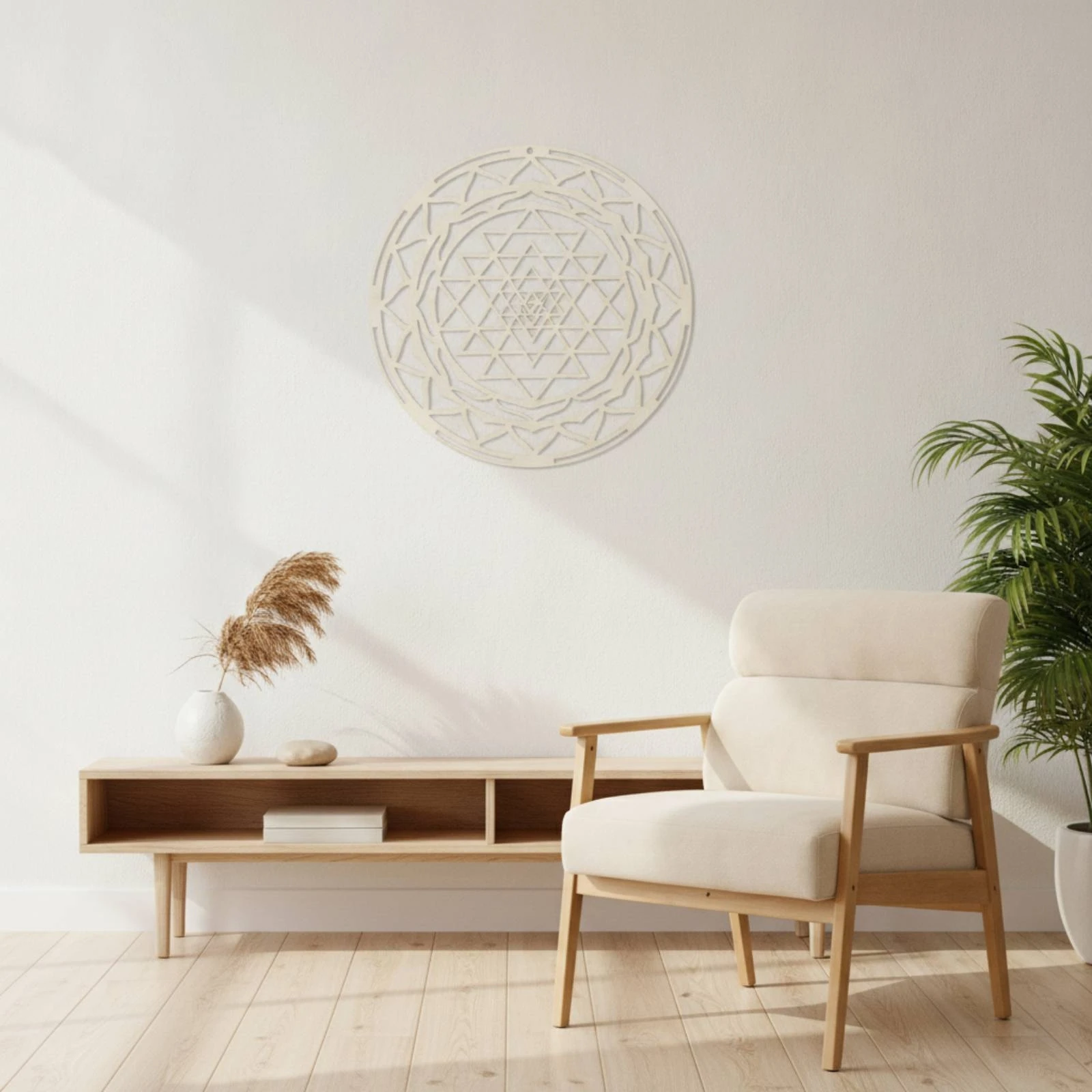 Wooden Mandala Wall Art Hollowed-out Mandala Wall Art Hollow Lightweight for Yogi, Meditation Room, Mindfulness Practice Studio
