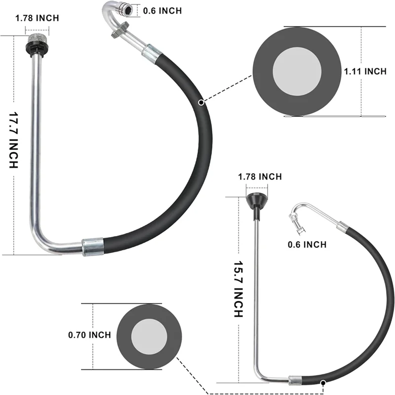 Conjuntos de mangueira de sucção e linha de refluxo de aço inoxidável A76X-Hromee, pulverizador de tinta mal ventilado-acessórios para 390 395 490 495 595 695