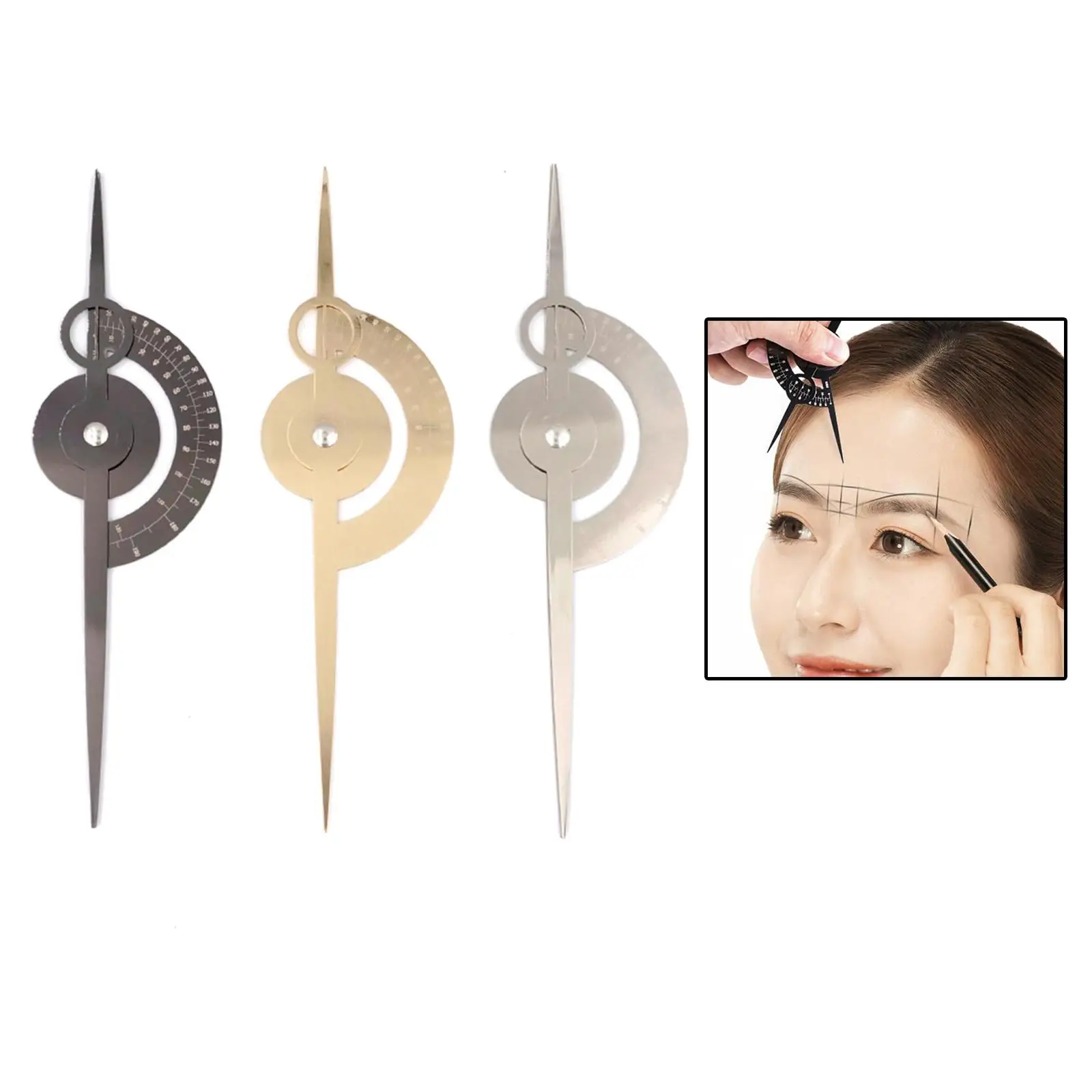 Caliper Eyebrow Drawing Tool Flexible Stencil Ruler for Makeup Shaping Tool