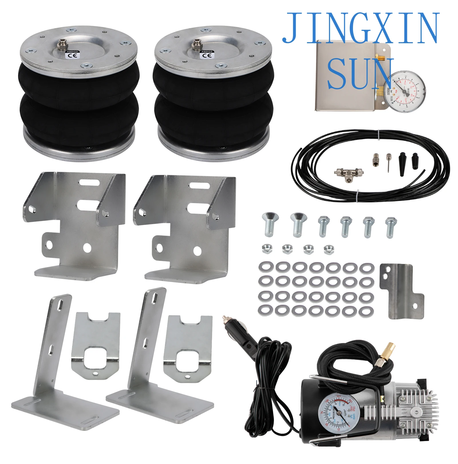 Air Suspension Bellows + 12V Compressor Kit for Ford Transit 2001- 2022 4000kg 4 Ton