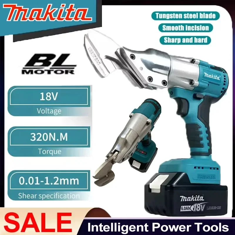 

Makita Electric Brushless Iron Scissors Machine Rechargeable Professional Metal Cutting Tool 18V Sheet Shear Cutter Power Tools