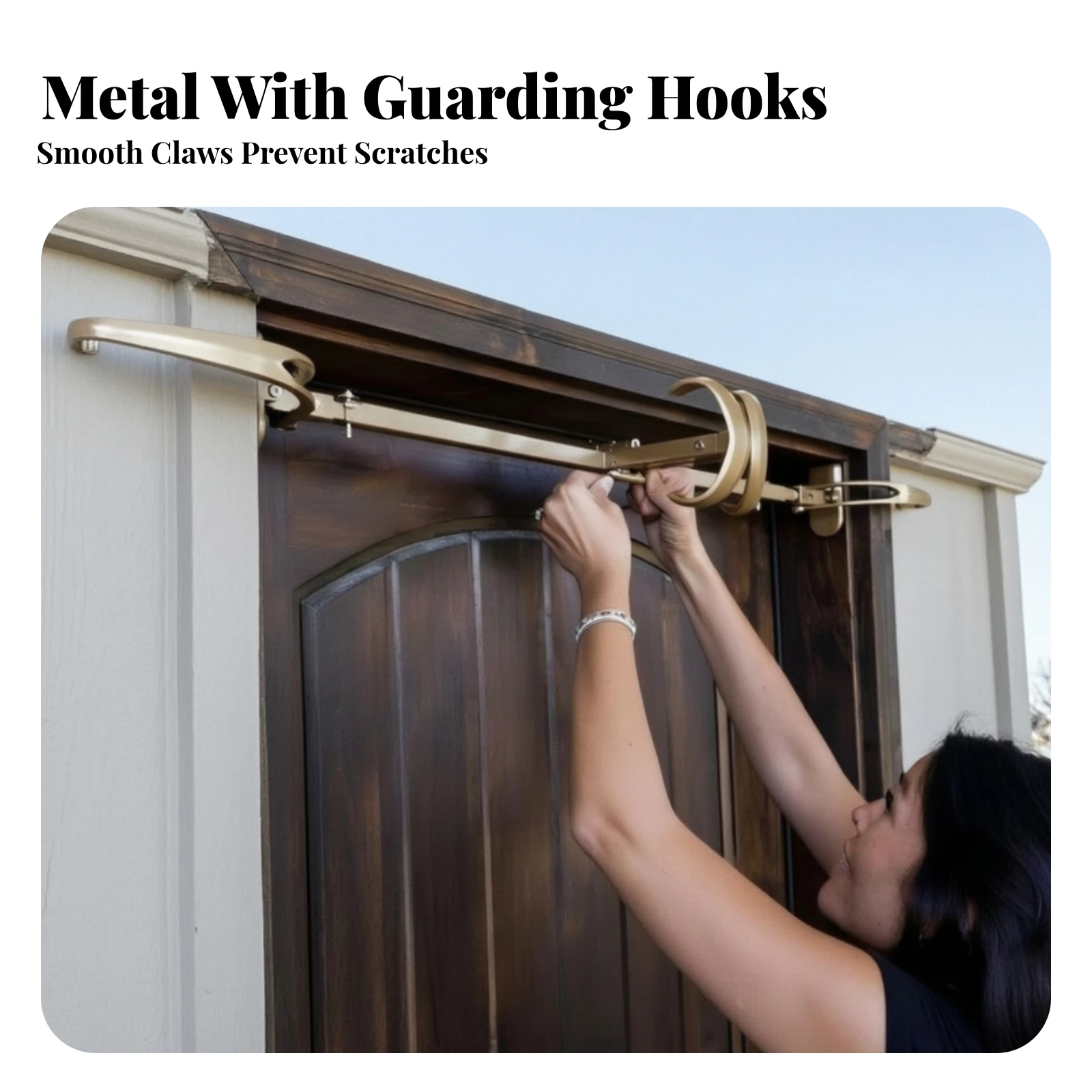 Adjustable Christmas Wreath Hanger Rod Long-Lasting Adjustable Wreath Hanger with Hooks Versatile Space-Saving