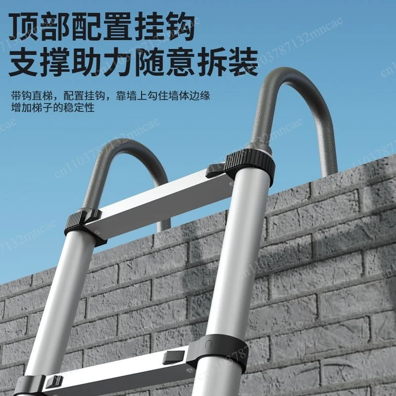 Heavy Duty Aluminum Telescoping Ladder 1.5m 1.9m 2.3m 2.7m A-Frame Multi-Position Folding Ladder for Home Indoor Outdoor Use