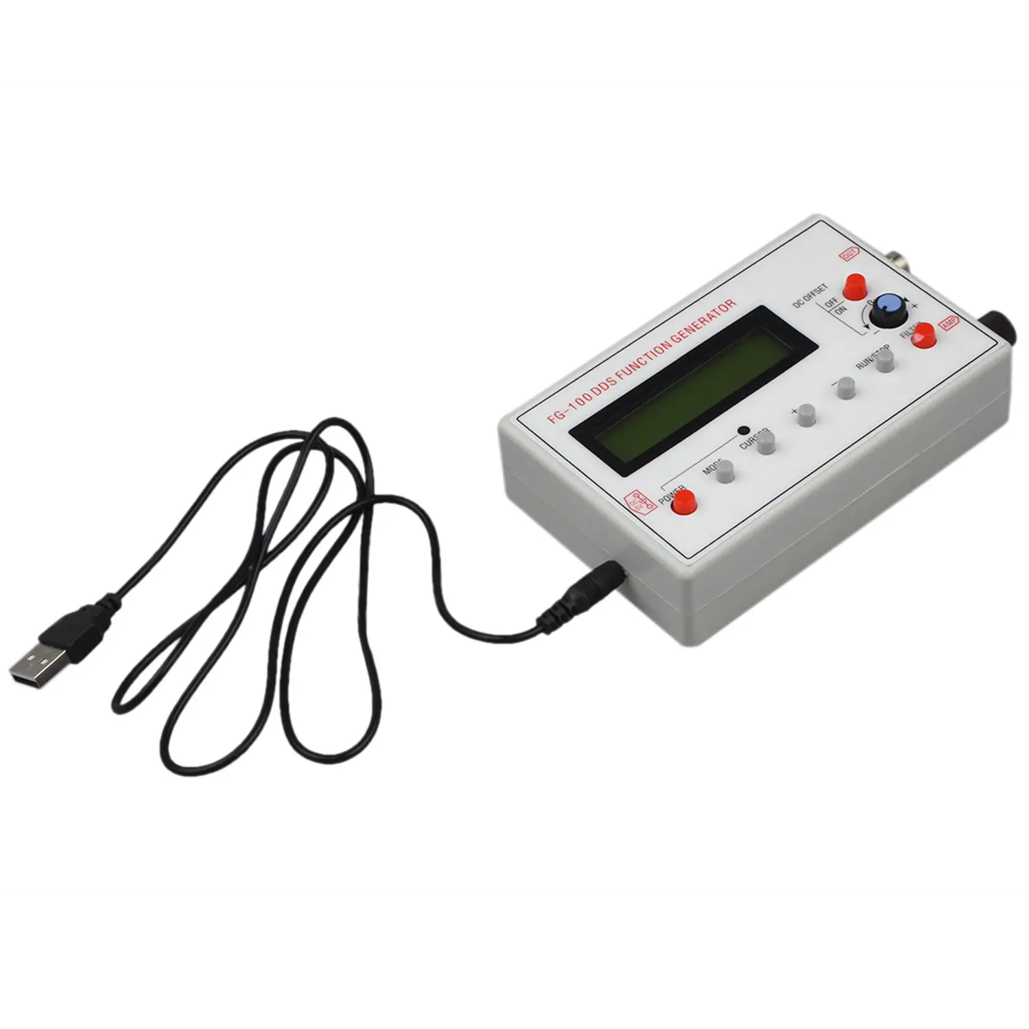 -ABLP FG-100 DDS Function Signal Generator Frequency Counter 1Hz - 500Khz Sine+Square+Triple-Cornered Waveform