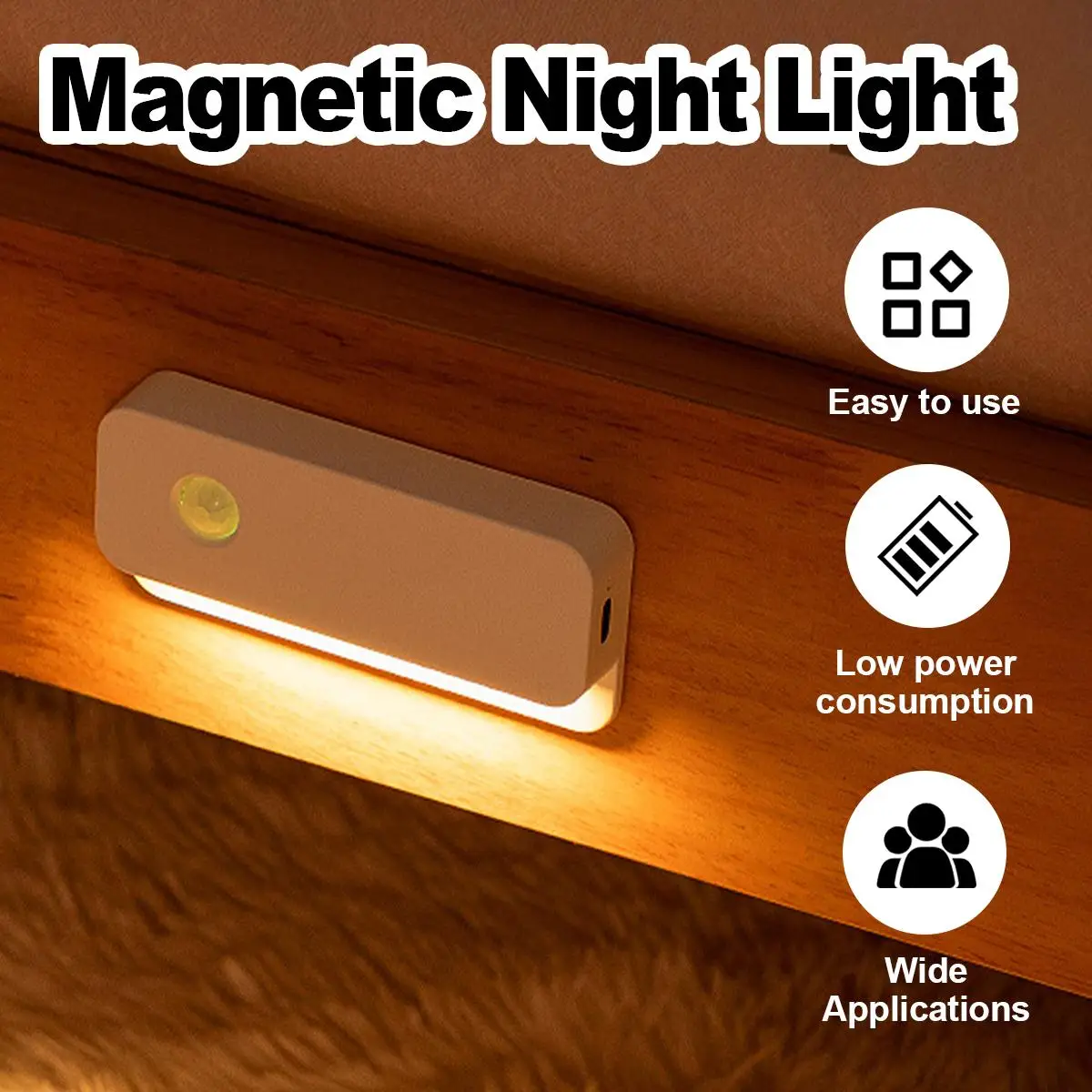 

Sensor Led Night Light Magnetic Small Child For Rechargeable Wireless Smart Motion Lamp Hallway Kitchen Bedroom Emergency Stairs